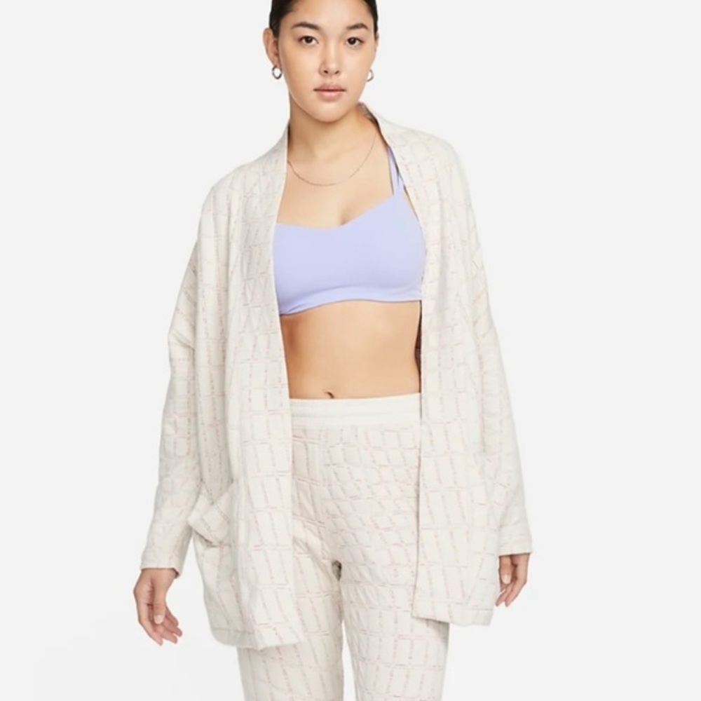 NWT 1X Nike Women's Yoga Therma-FIT Luxe Reversible Sweater Jacket